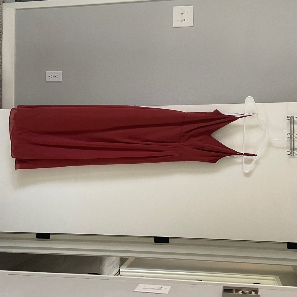 Rust colored bridesmaid dress